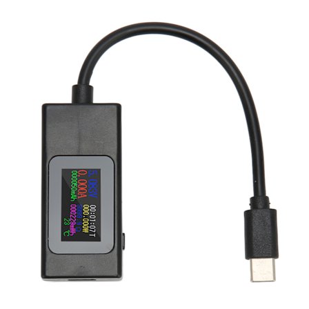 USB-tester Profesjonell Strømspenning Strømtid Nøyaktig Måling Dobbeltrettet USB C-måler 4‐30V 0‐6,5A