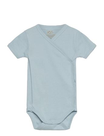 Baby Rib Jersey Body Crossover W. Ss Blue Copenhagen Colors
