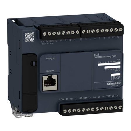 Schneider Electric TM221C24R Styreenhet digital, 100-240 VAC, Elfordeling & strømforsyning