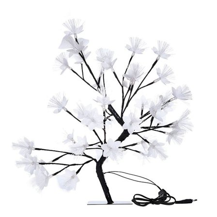 48LED Fiberoptisk Blomstertre Blomstring Bonsai Lys Gren KLB