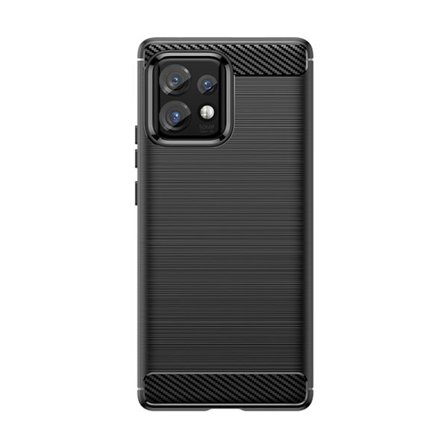 Carbon Case silikonetui for Motorola Edge 40 Pro - svart