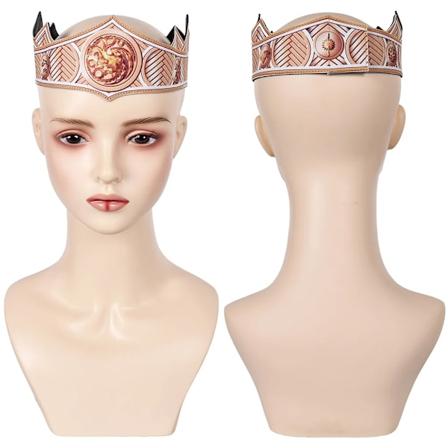 Kvinnor COS Targaryen Daemon Cosplay Kostym Rhaenyra Fantasy Robe Vuxen Rock Klänning Outfits Halloween Karneval Fest Dräkt XL Crown