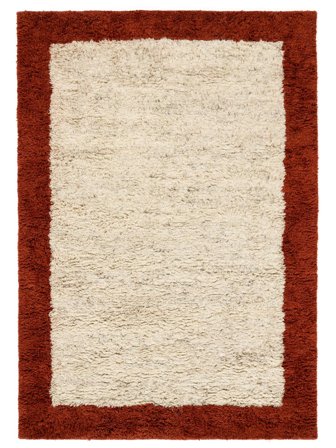 Rista 80X120 Malý Rezavá/Béžová Vlněný Koberec