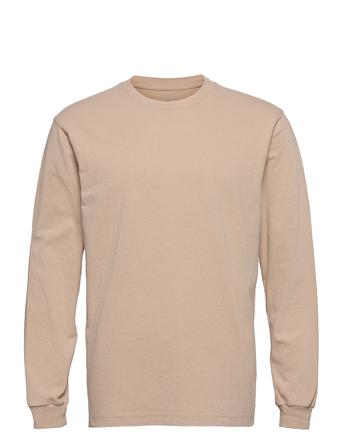 Classic Long Sleeve T-Shirt T-shirts Long-sleeved Beige GAP