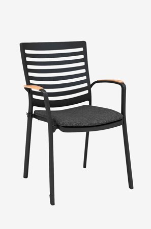 LifestyleGarden - Käsinojalliset tuolit PORTALS (6 kpl) - Musta - Ruokapöydän tuolit - - Homeroom