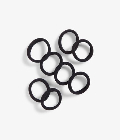 Kappahl | Gumki do włosów 8-pak Czarne ONE SIZE | Czarne