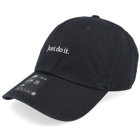 Nike - Svart unconstructed Keps - Club Cap Black Dad Cap @ Hatstore