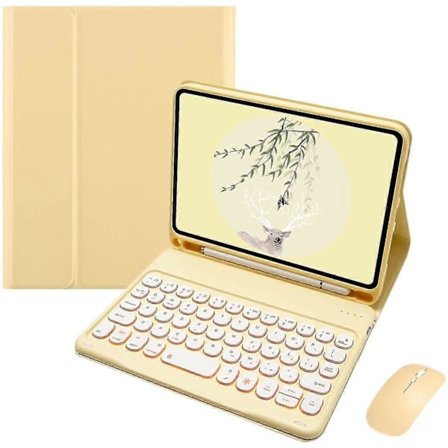 Ipad Mini 6 2021 Farget Tastatur Etui Mus Søt Rund Tast Ipad Mini 6. Generasjon 8.3 Tommer Trådløst Bluetooth Avtakbart Tastaturdeksel Med 