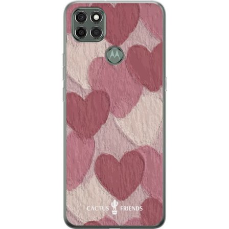 Yhteensopiva Puhelinkuori Motorola Motorola Moto G9 Power Cactus and Friends - Blush Paper Hearts