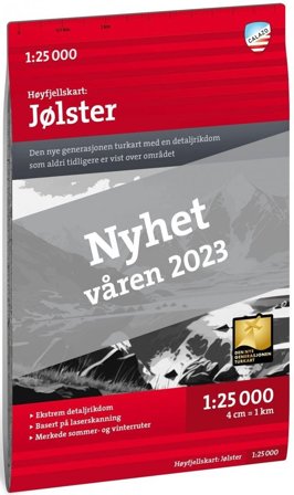 Calazo Høyfjellskart Jølster 1:25 000