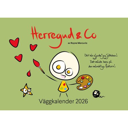 Herregud & Co Väggkalender 2026 (bok)
