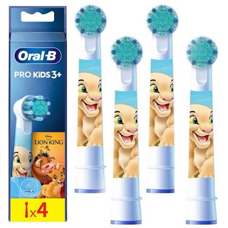 Tandborsthuvuden - Oral-B - EB10 Kids Lejonkungen - Mjukhet för barn 3 år och uppåt - Förpackning med 4