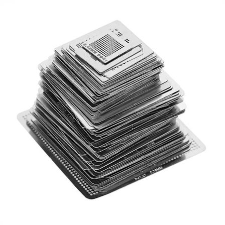 BGA Universal Reballing Kit 130 Stålskabelon Sæt