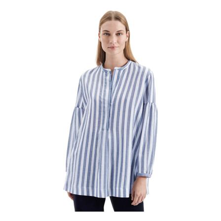 Seidensticker Stand-Up Blouse Regular fit , Blauw , Dames , Maat: S