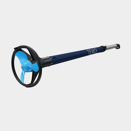 Motore elettrico barca Temo T450, 450 W, 130 - 170 cm lunghezza regolabile del rig, con batteria integrata (11.6 Ah, litio)