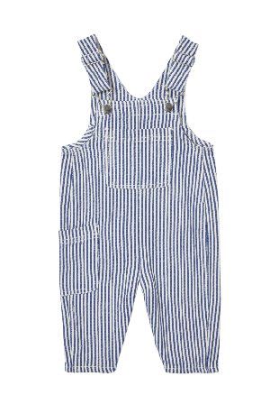 RIKIKI Randiga hängselbyxor BLAIR Underdelar Blå 86