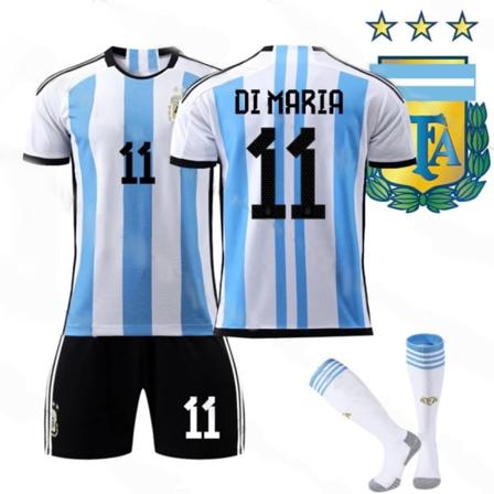 2022 VM Argentina 3-stjernet sæt, fodboldtræningssæt W Di Maria M(170-175cm) zdq