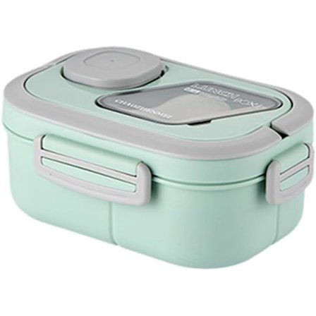 1200 ml Bento-lunsjbokser for voksne, moderne minimalistisk design Bento-boks med redskapssett, lekkasjesikker oppbevaringsboks for mat