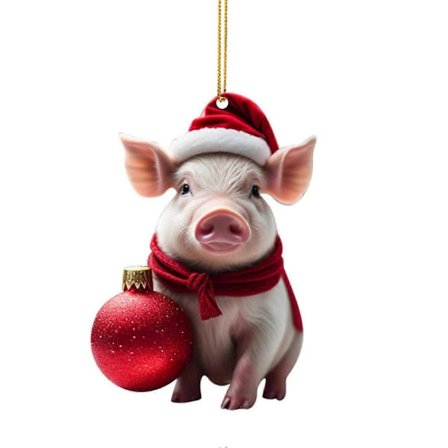 Julevedhæng Yndig Tegneserie Griseform Juletræ Hængende Ornament til Hjemmefestlige Dekorationer