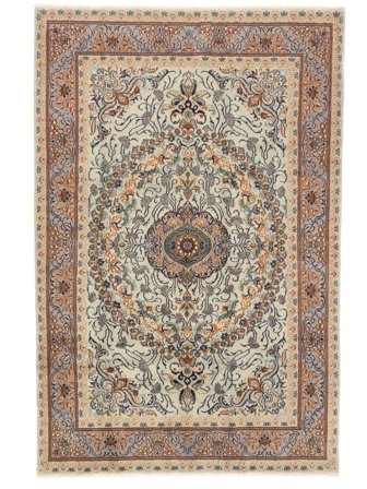Oriental Moud Sherkat Farsh Rug 196X296 Brown/Orange Wool, Persia