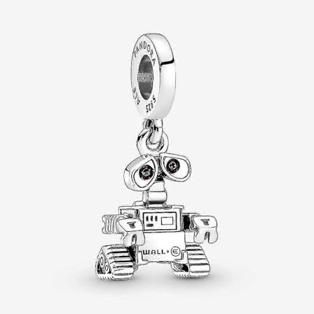 S925 Pixar Collection Wall-E Charm, Ekte Disney og Pandora med eske