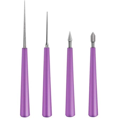 4 st Diamantbestyckade Pärlborrar, Verktyg för att Förstora Pärlhål för DIY Smyckestillverkning