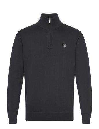 Uspa Knit Brison Men Tops Knitwear Half Zip Jumpers Black U.S. Polo Assn.
