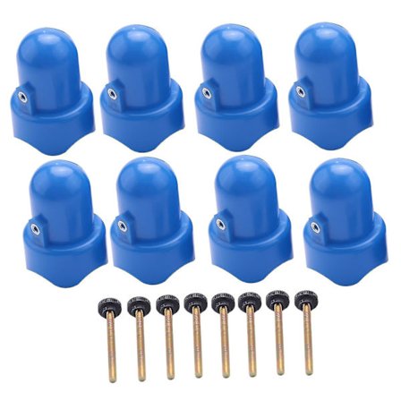 1,5 tuuman halkaisijaltaan trampoliinin kotelotolpan korkki ruuvikierteellä, 8 kpl