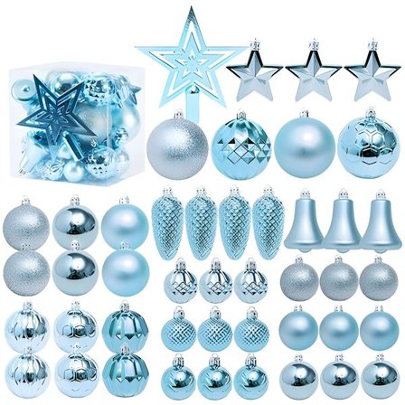 ING Julekule sett - 45 Julekuler i Plast - Julekuler i Plast - Juledekorasjon - Juledekorasjon - Hengende Jul