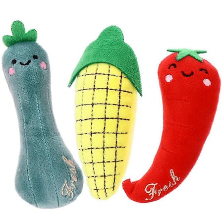 Kestävät ommeltu pehmokissanminttulelut sisäviihdettä varten, maissinmuotoiset 3 kpl [D]