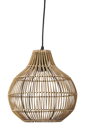 Light & Living Hengelampe Pacino Rattan Dark-Brown Ø30