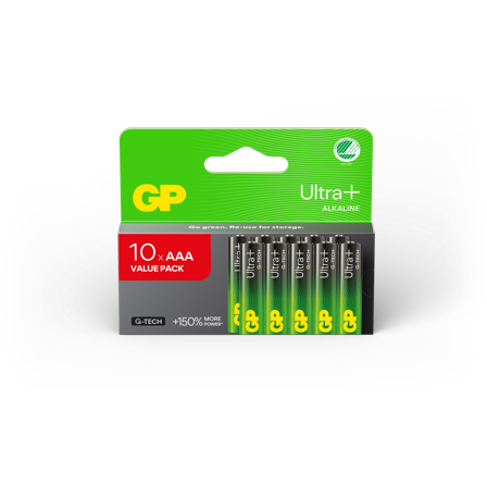 GP Ultra Plus AAA-batteri 10-pk Alkaline 24AUP/LR03