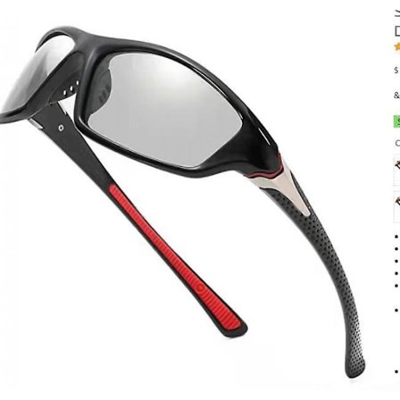 Polariserede sports solbriller til mænd og kvinder, chauffør solbriller, løb, cykling, golf solbriller uv400 B