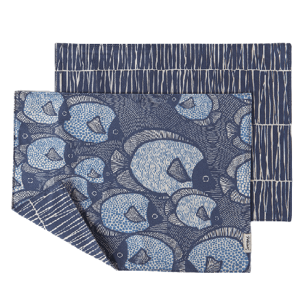 Gyllstad Bordstablett Fiskar, 2-pack Serveringstillbehör Blå