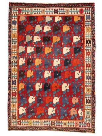 Qashqai Fine Rug Oriental Dark Red/Black (Wool, Persia)