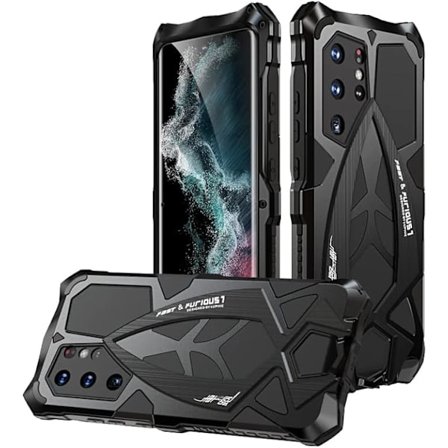 Kompatibel med Samsung Galaxy S22 Ultra Metallfodral, Cool A