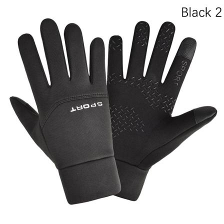 Talven lämpimät hanskat Liukumattomat Full Finger Touch Ratsastushanskat Wi Black B