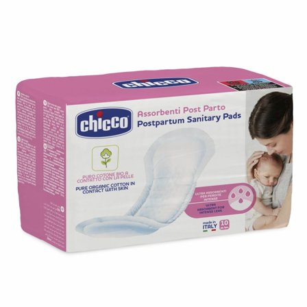 Chicco Assorbenti Post Parto Cotone Bio 10 Pezzi