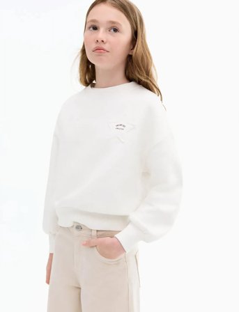 Mango Sweatshirt With Embroidered Star - White - 7-8