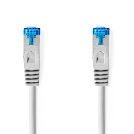 CAT6a netværkskabel | S/FTP | RJ45 Han | RJ45 Han | 0.50 m | Snagless | Runde | LSZH | Grå | Konvolut