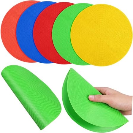 5 stk Fotballmarkering Disker Fotballtreningsverktøy Treningsstudio Markør Gummi