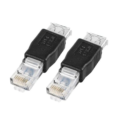 2 st USB till RJ45 Hona A till Ethernet Internet RJ45 Kontakt Adapter