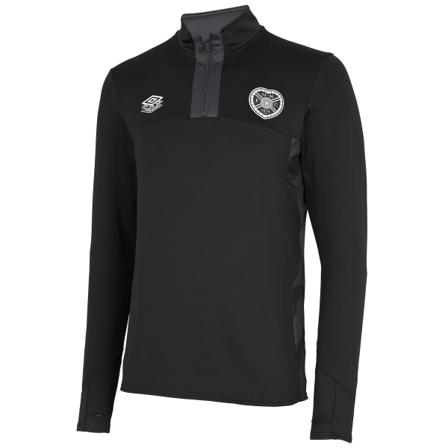 Heart Of Midlothian Fc Mens 22/23 Umbro Quarter Zip Top S Svart