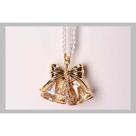 Julekrystaller Dobbelklokke Ornament Krystallklokker Hjem D