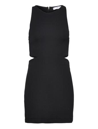 Side Slit Dress Dresses Cocktail Dresses Svart Mango*Betinget Tilbud
