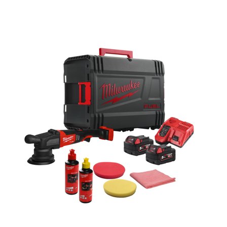 Milwaukee M18 FROP15-502XKIT Poleringsmaskin med batteri og lader, Maskiner