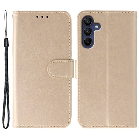 Samsung Galaxy S26 Plus Plånboksfodral Konstläder Flip med Rem - Roséguld