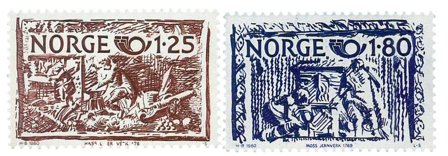 Norge - AFA 829-830 - Postfrisk
