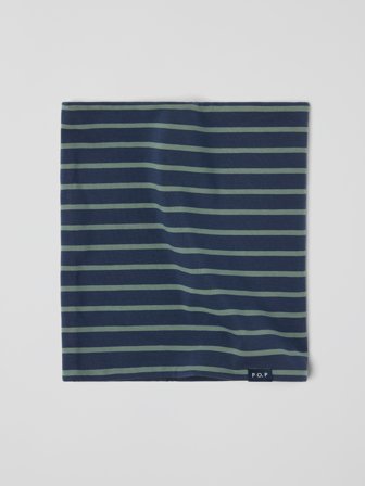 Polarn O. Pyret - Striped tube scarf with fleece lining - Onesize - Childrenswear - blue