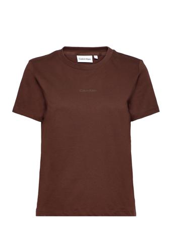 Micro Logo Regular T-Shirt T-shirts & Tops Short-sleeved Brun Calvin Klein